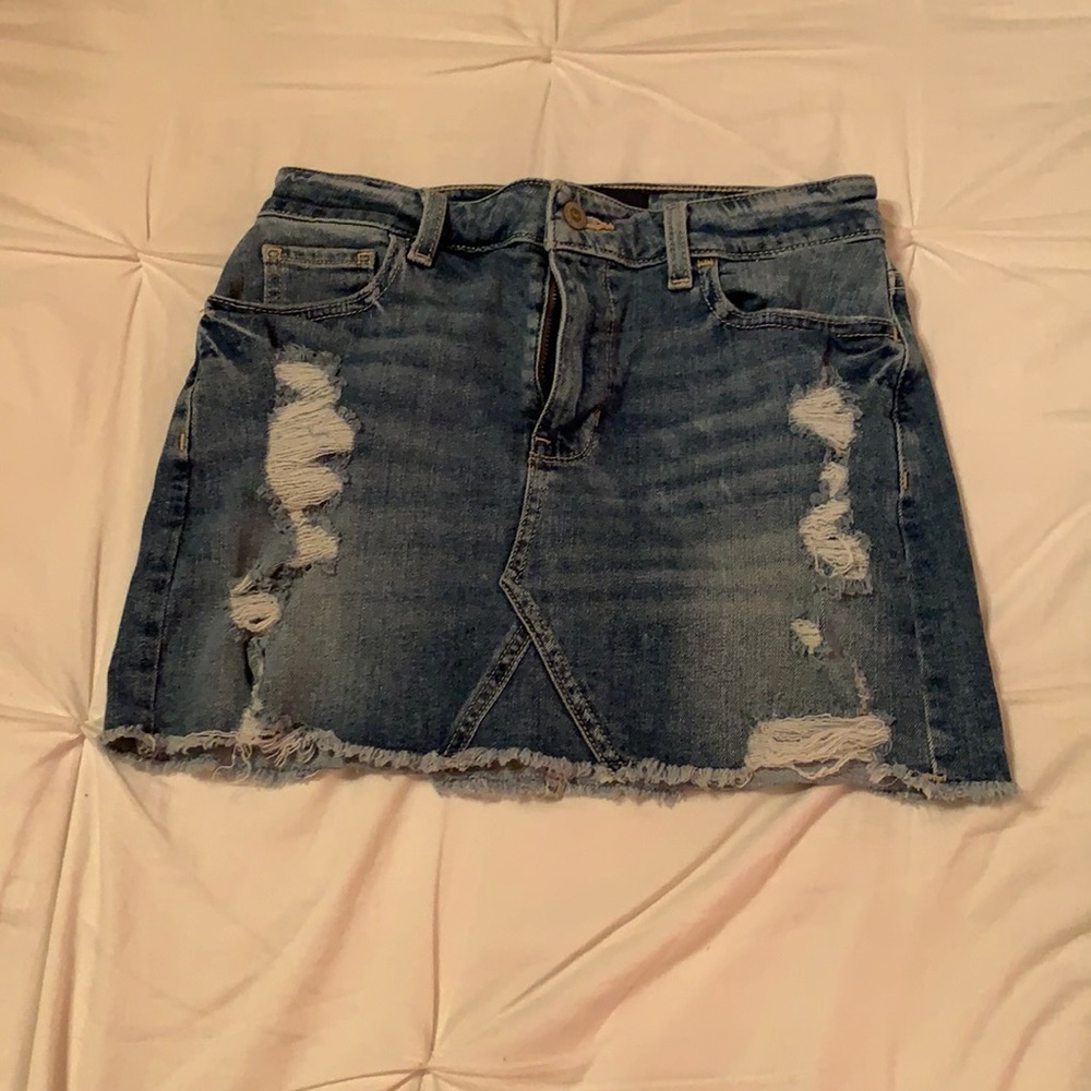 Denim Mid Rise Skirt
